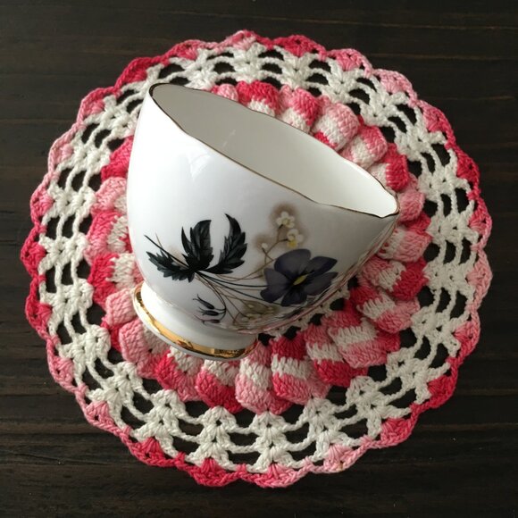 Delphine Purple Flower Bone China Teacup & Saucer Set - Picture 4 of 11